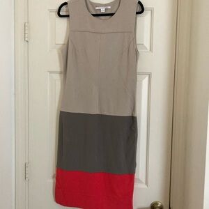 DVF Colorblock Sleeveless Dress